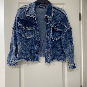 Thrill Blue Distressed Jean Jacket